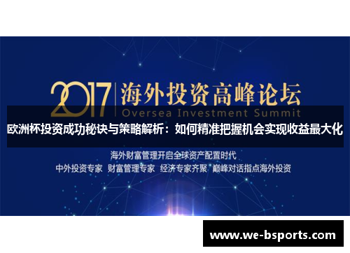 欧洲杯投资成功秘诀与策略解析：如何精准把握机会实现收益最大化
